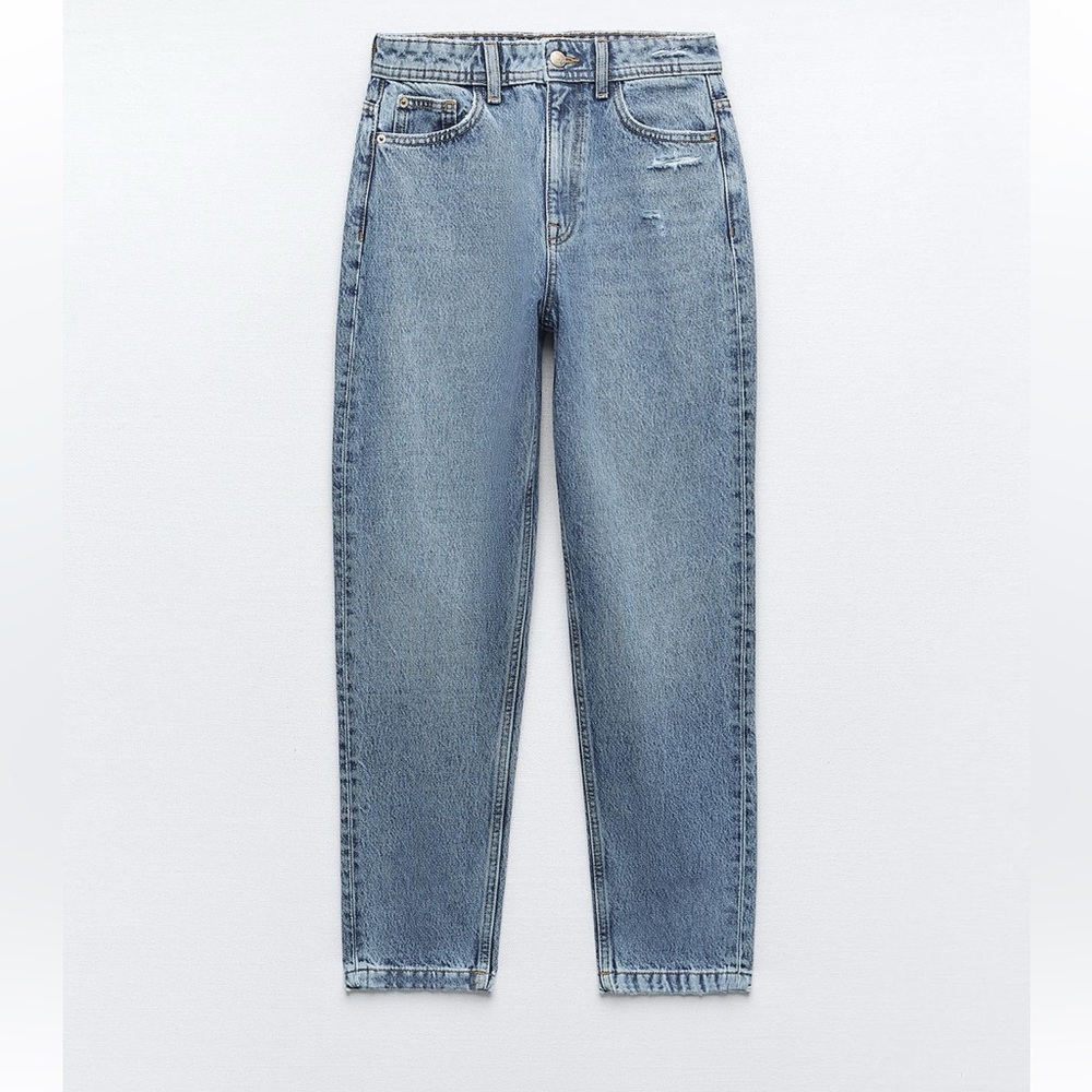 Zara Z1975 HIGH-WAISTED MOM FIT DENIM JEANS